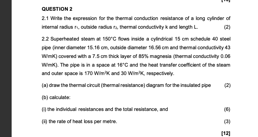 QUESTION 2 2 . 1 Write the expression for the