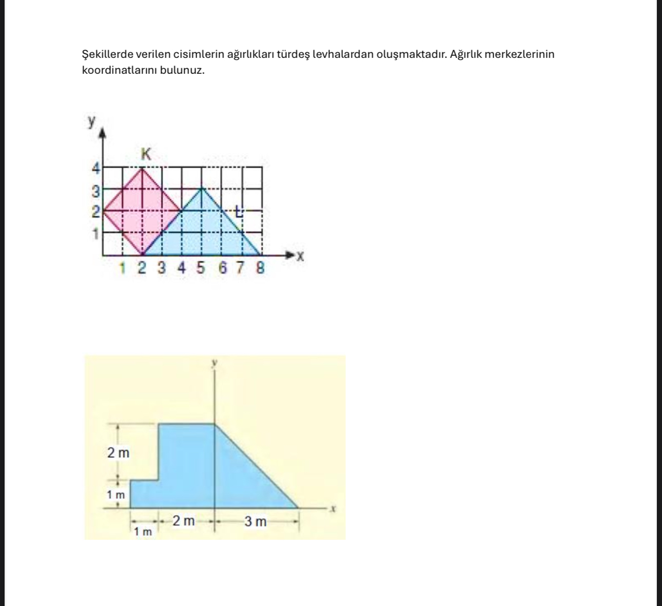 ekillerde verilen cisimlerin a rl klar t rde