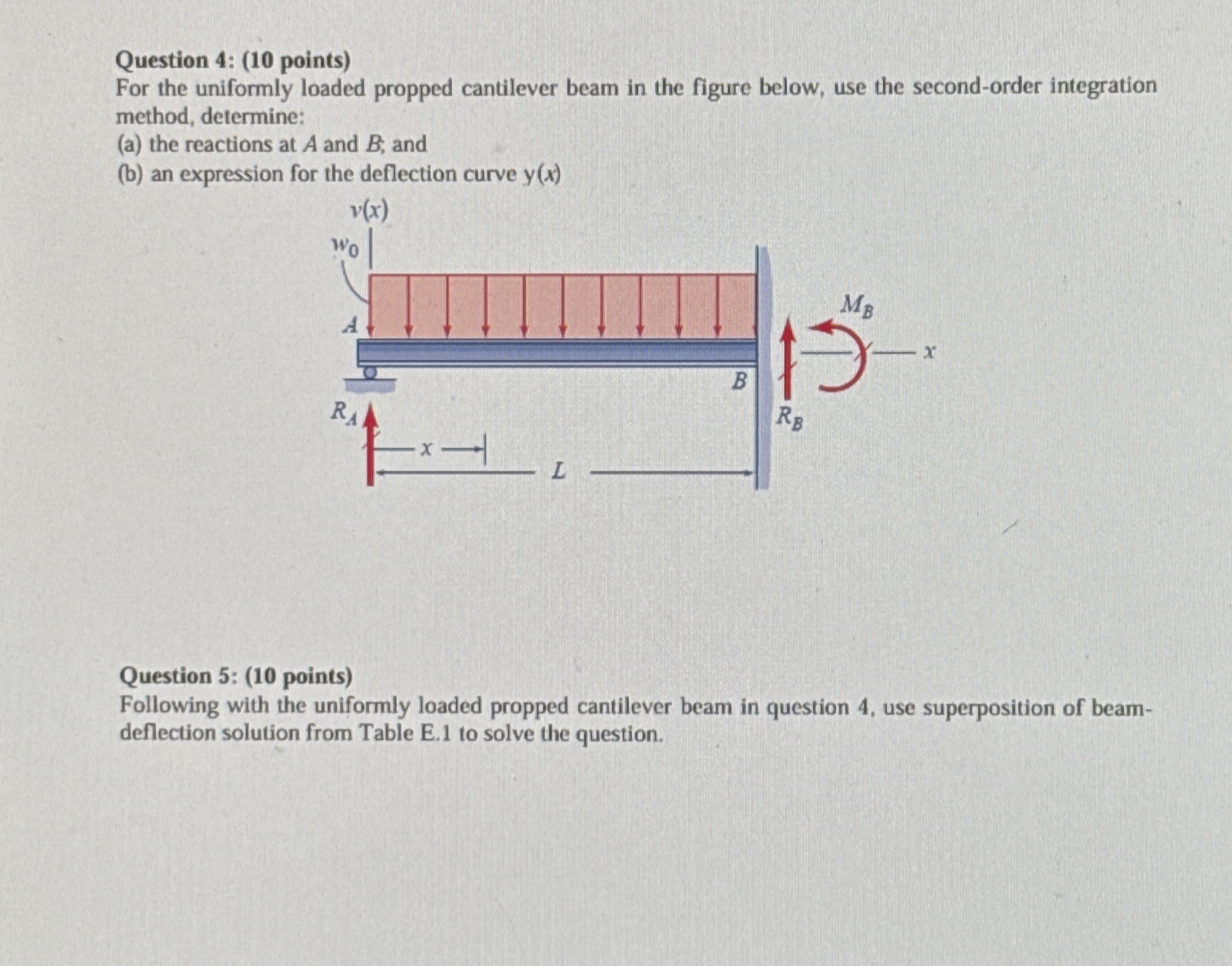 Question 4 : ( 1 0 points ) For the uniformly