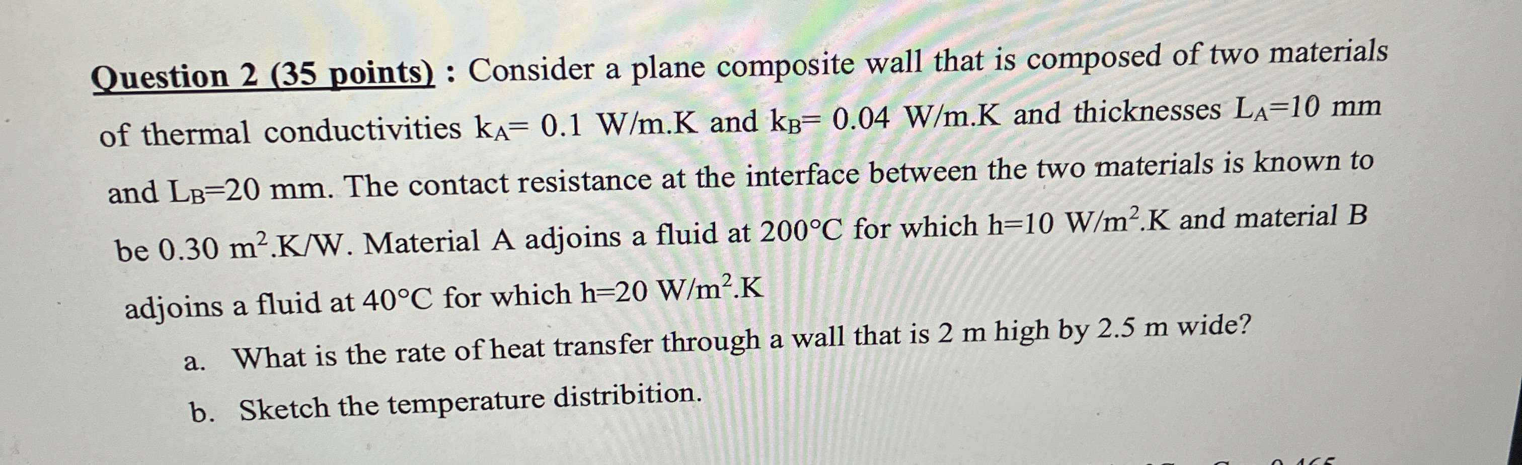 Question 2 ( 3 5 points ) : Consider a plane