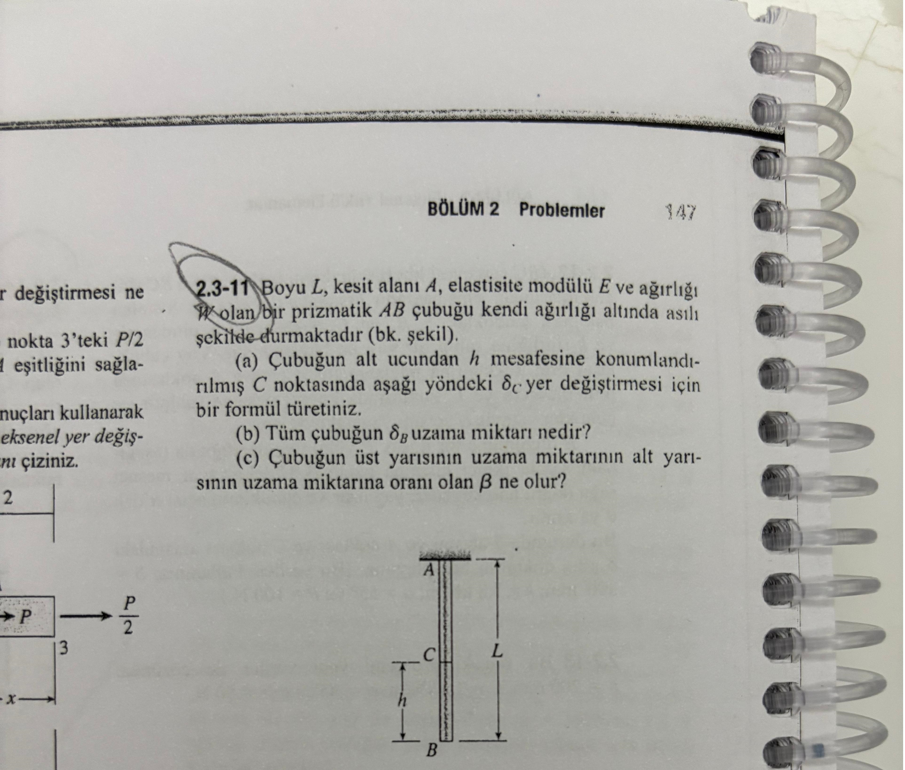 de i tirmesi ne nokta 3 'teki P / 2 1 e itli ini