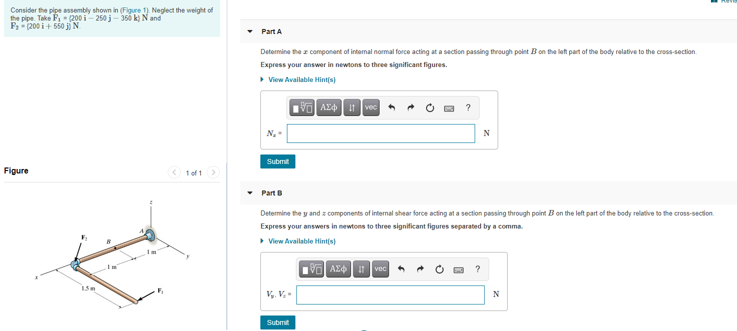 Consider the pipe assembly shown in ( Figure 1 )