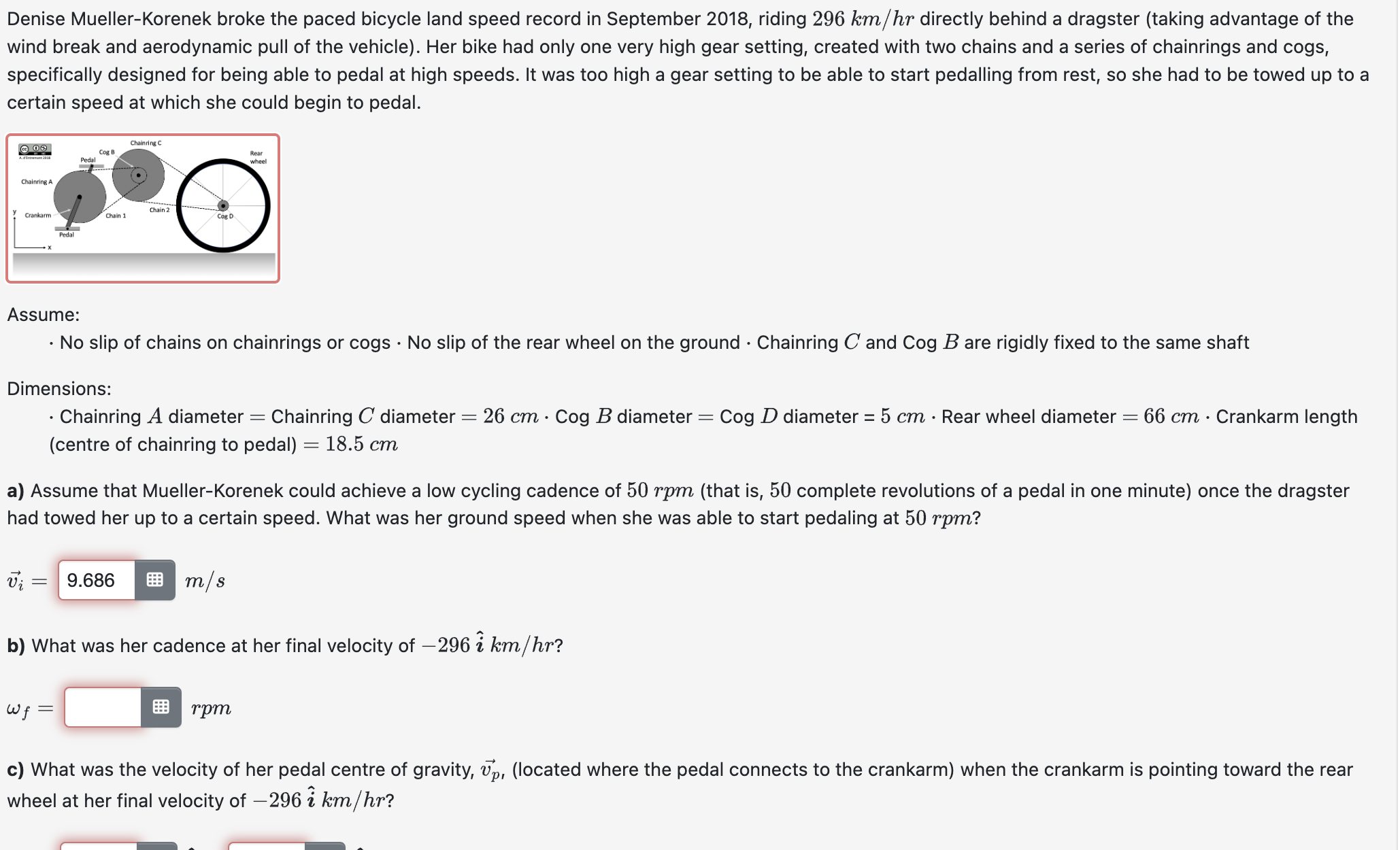 Denise Mueller - Korenek broke the paced bicycle