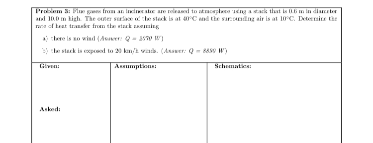 \ table [ [ \ table [ [ Problem 3 : Flue gases