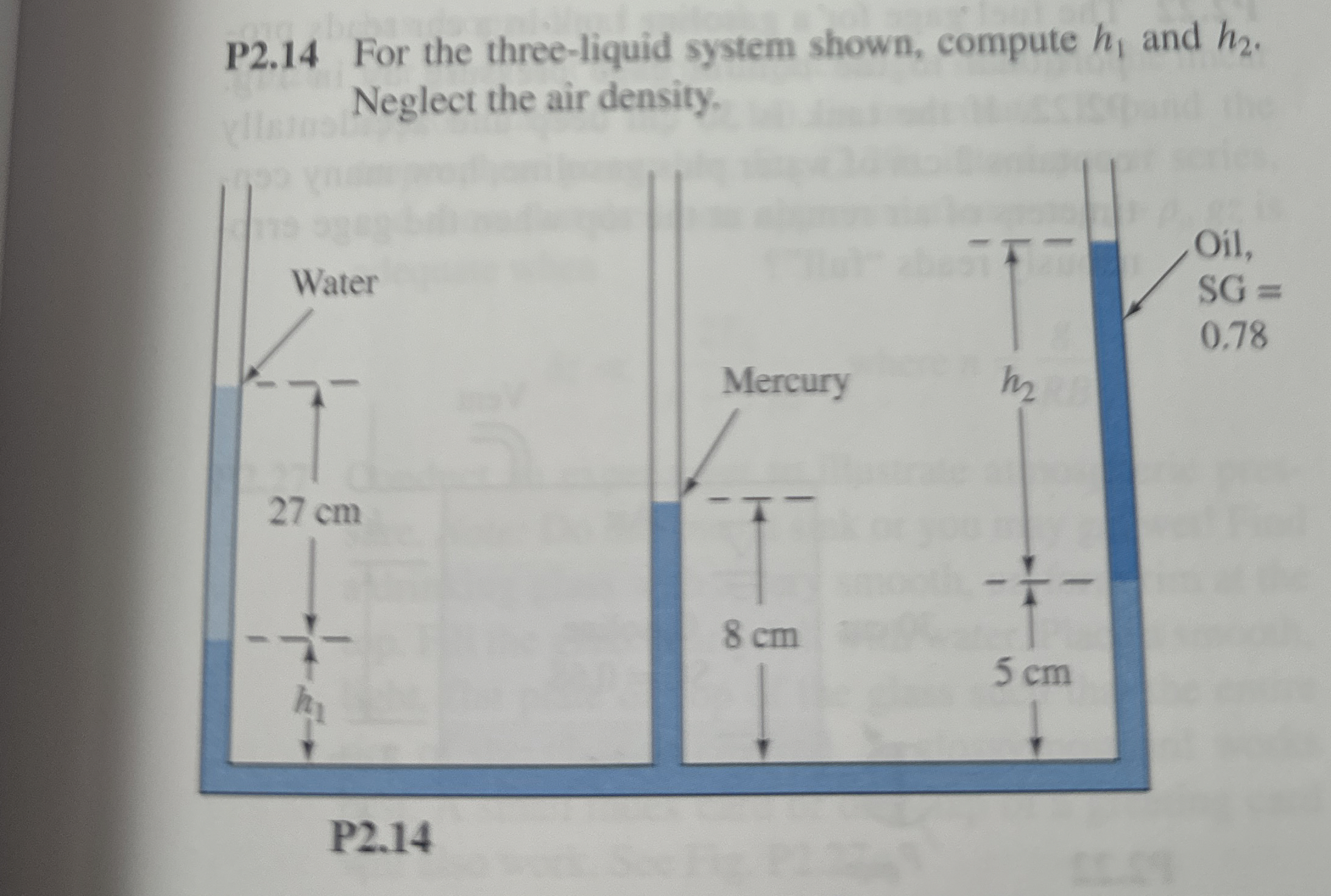 P 2 . 1 4 For the three - liquid system shown,