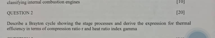 classifying internal combustion engines QUESTION
