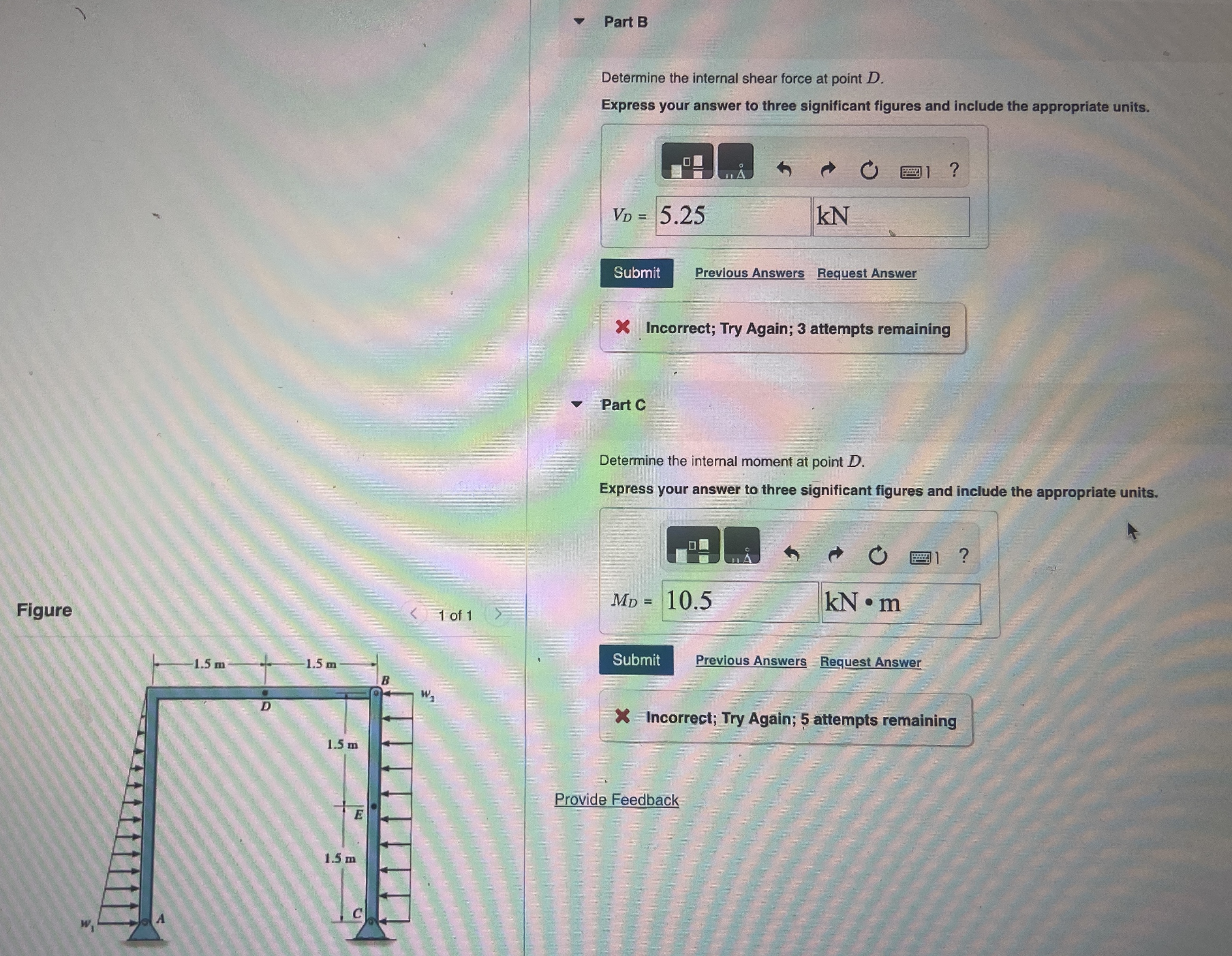 How to solve Part B Determine the internal shear