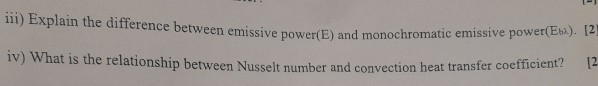 iii ) Explain the difference between emissive