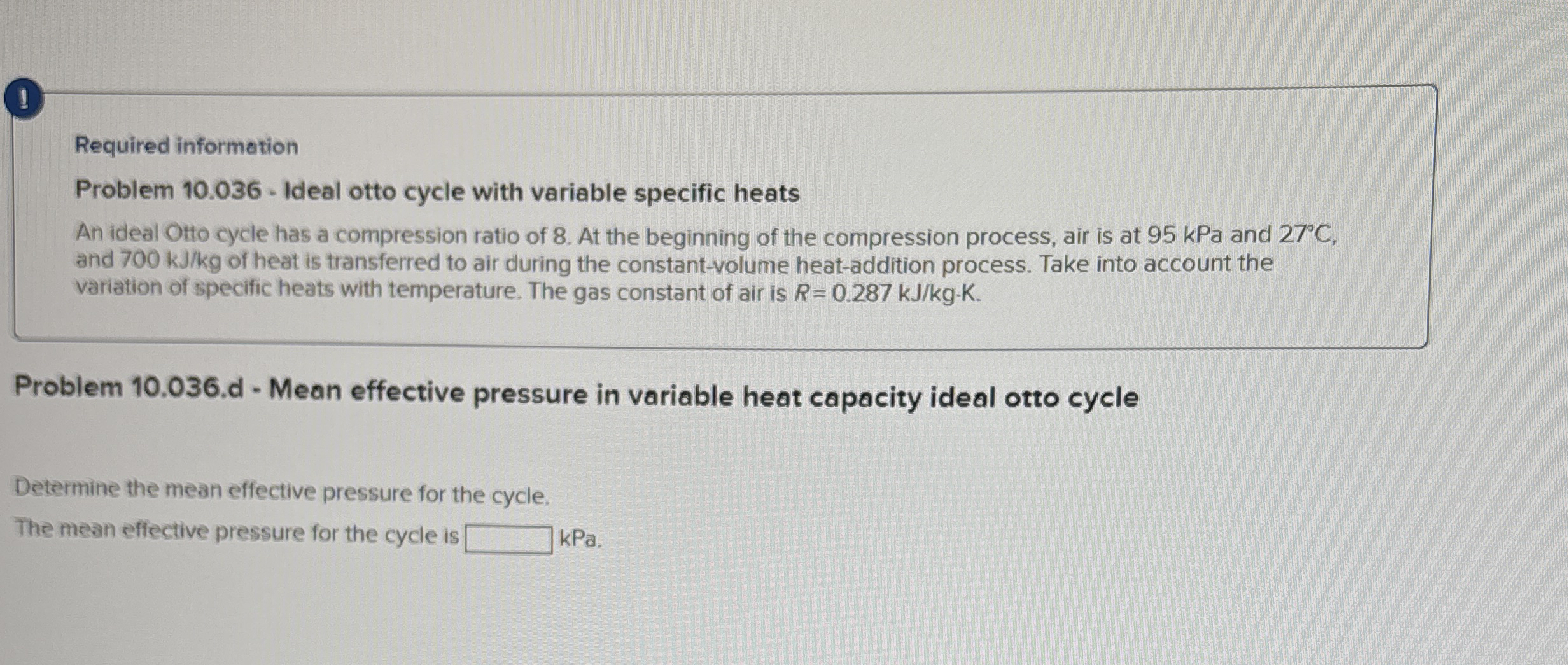 1 Required information Problem 1 0 . 0 3 6 -