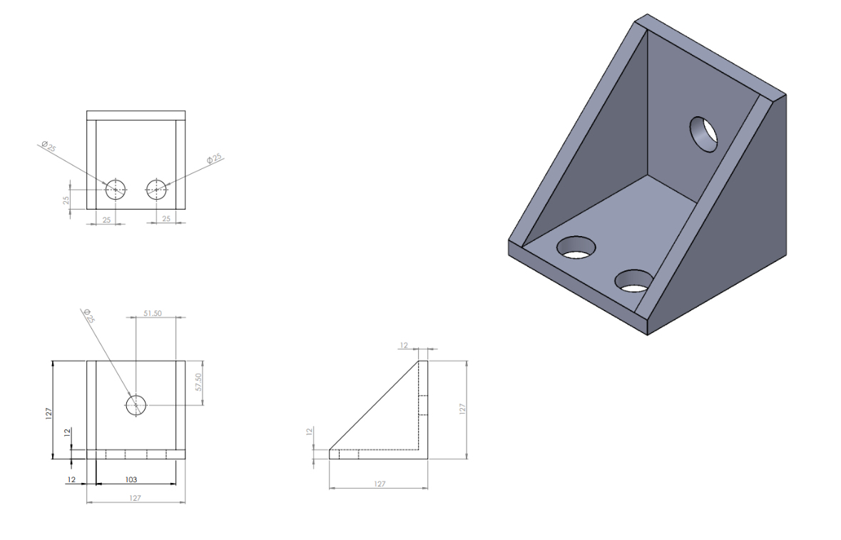 Using Solidworks explain how to create this model