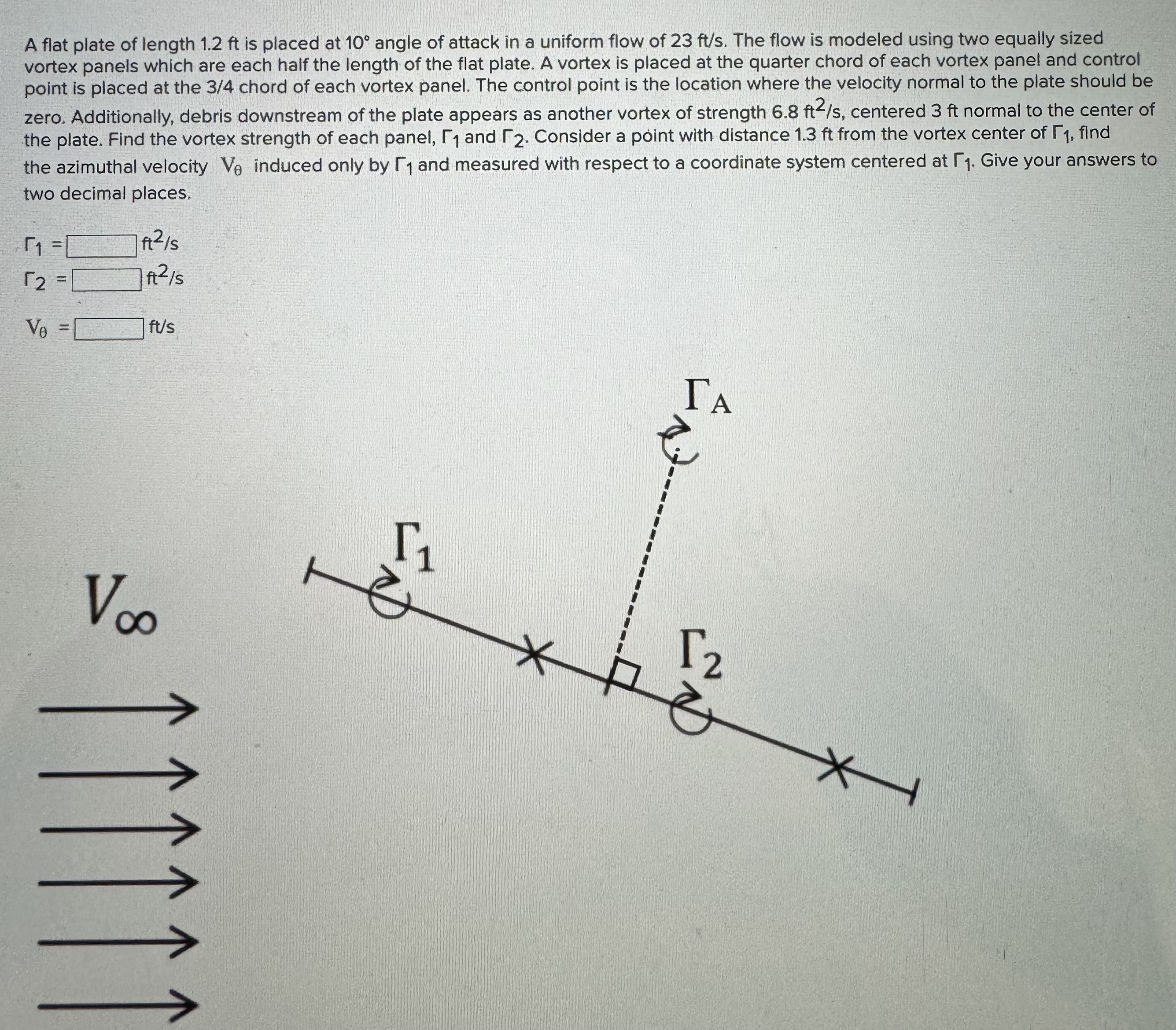 A flat plate of length 1 . 2 ft is placed at 1 0