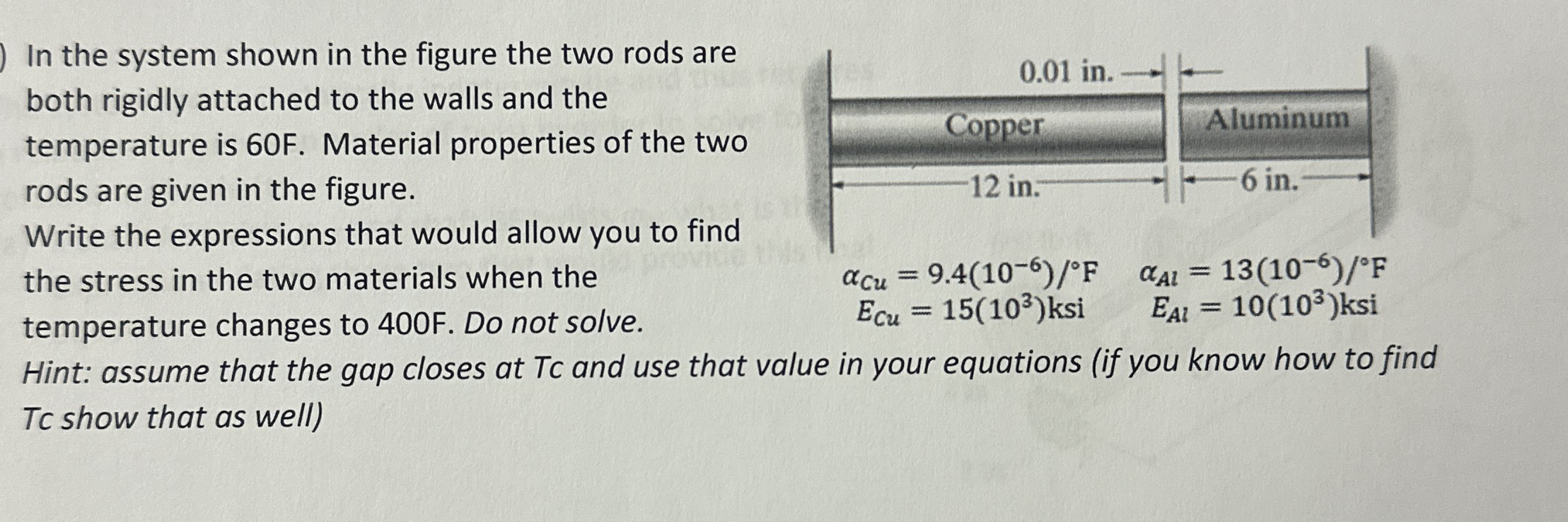 In the system shown in the figure the two rods