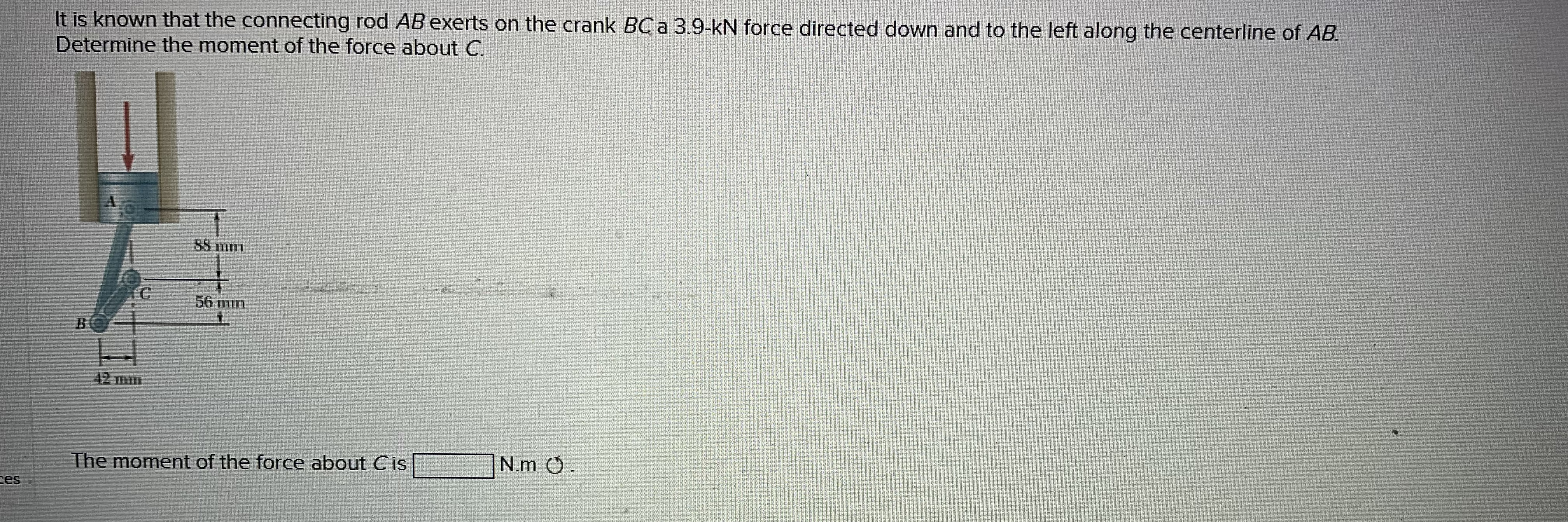 It is known that the connecting rod A B exerts on
