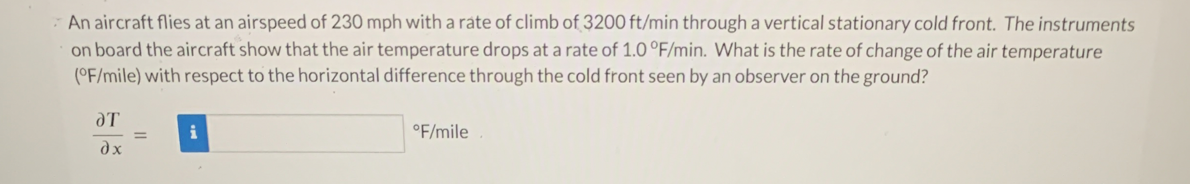 An aircraft flies at an airspeed of 2 3 0 mph