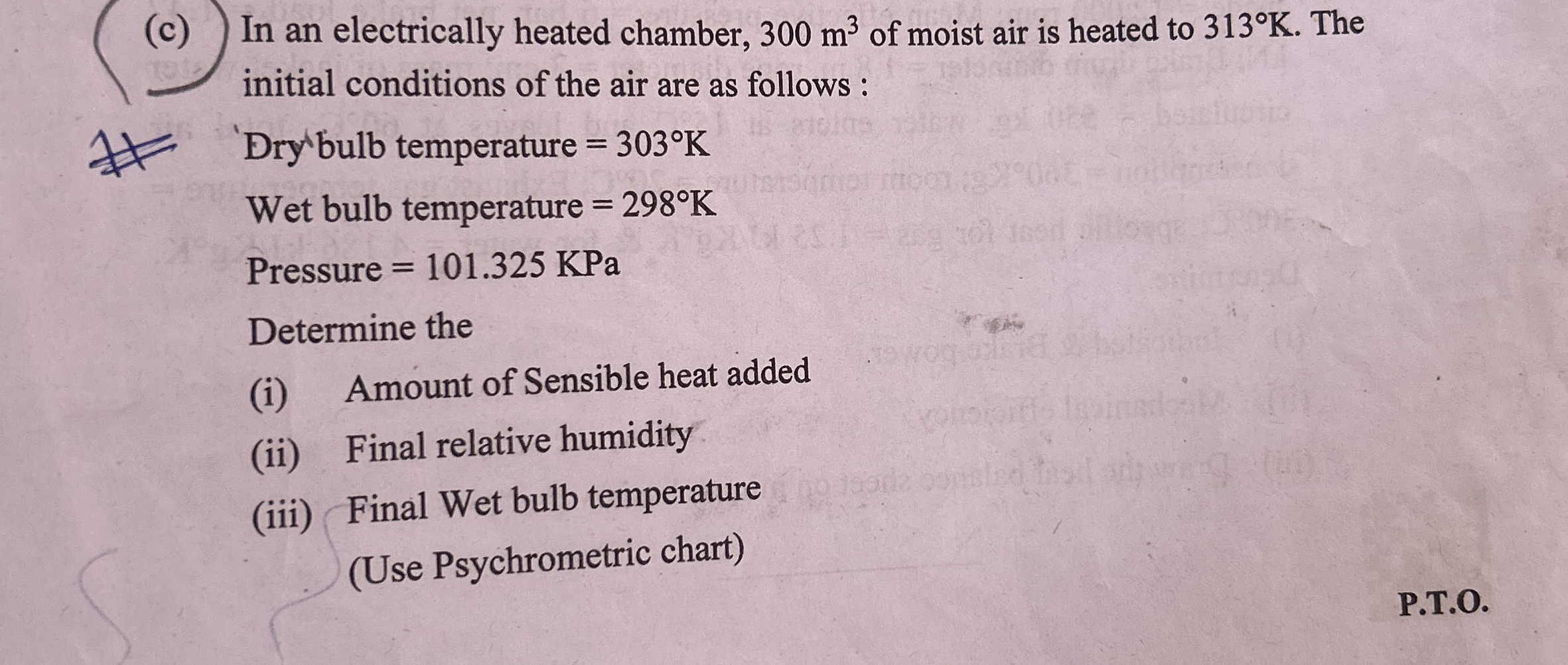 ( c ) In an electrically heated chamber, 3 0 0 m