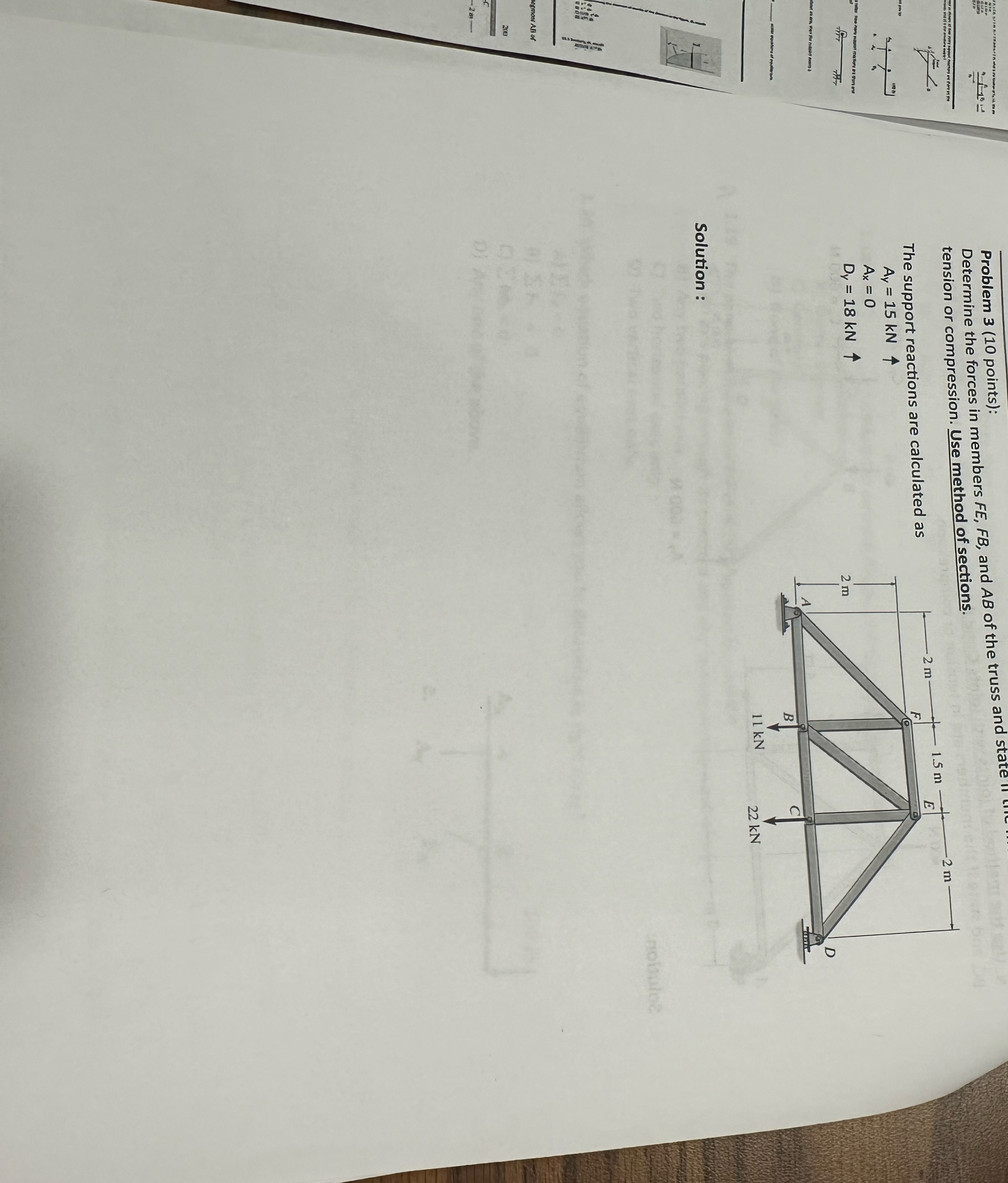 Solve the following and show full steps