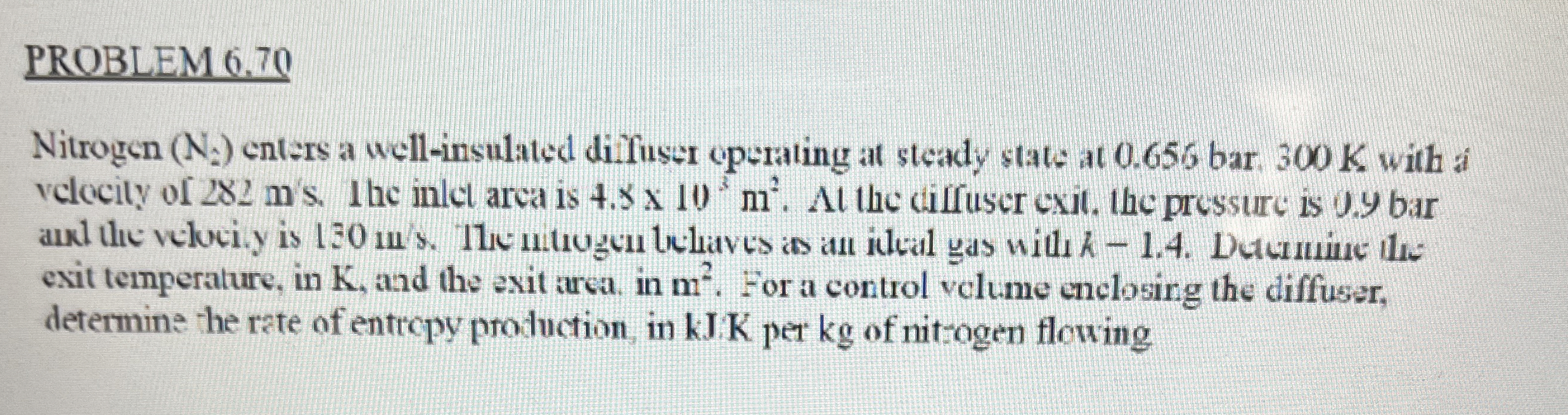 PROBLEM 6 . 7 0 Nitrogen ( N 2 ) enters a well -