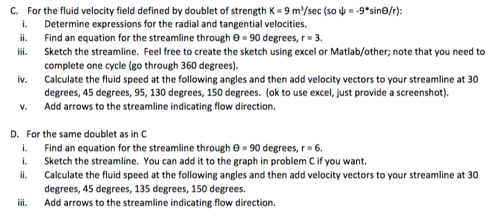 C . For the fluid velocity field defined by