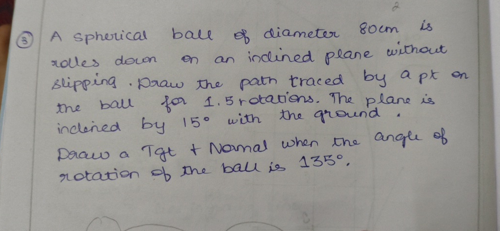 ( 3 ) A spherical ball of diameter 8 0 cm is