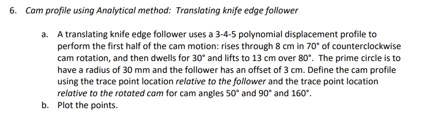 Please show all the work and calculations. Cam