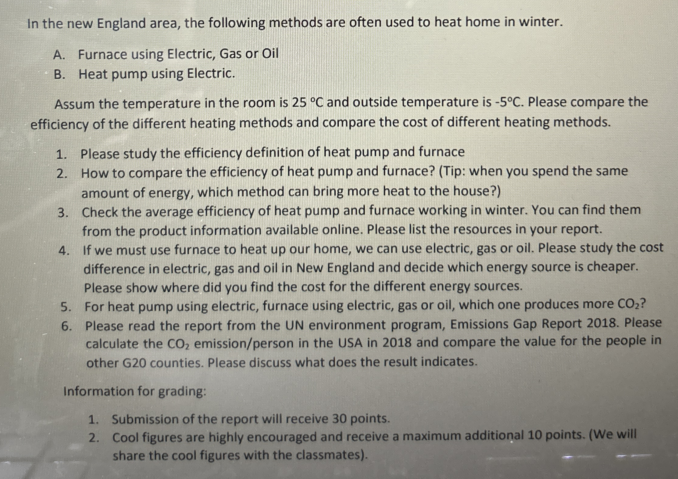 In the new England area, the following methods