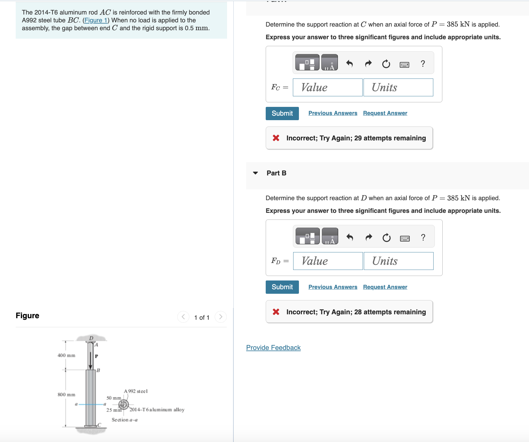 The 2 0 1 4 - T 6 aluminum rod AC is reinforced