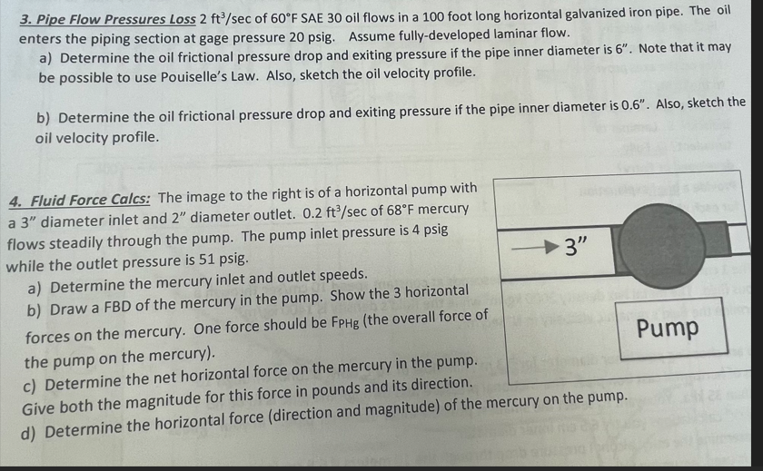 3 . Pipe Flow Pressures Loss \ ( 2 \ mathrm { ft