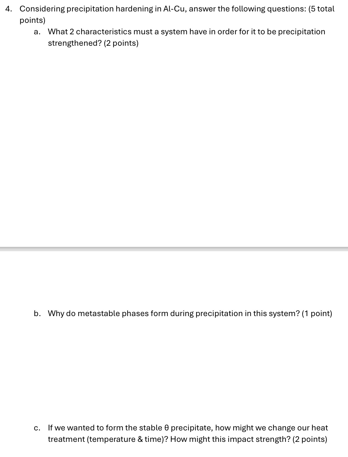 Considering precipitation hardening in A l - C u