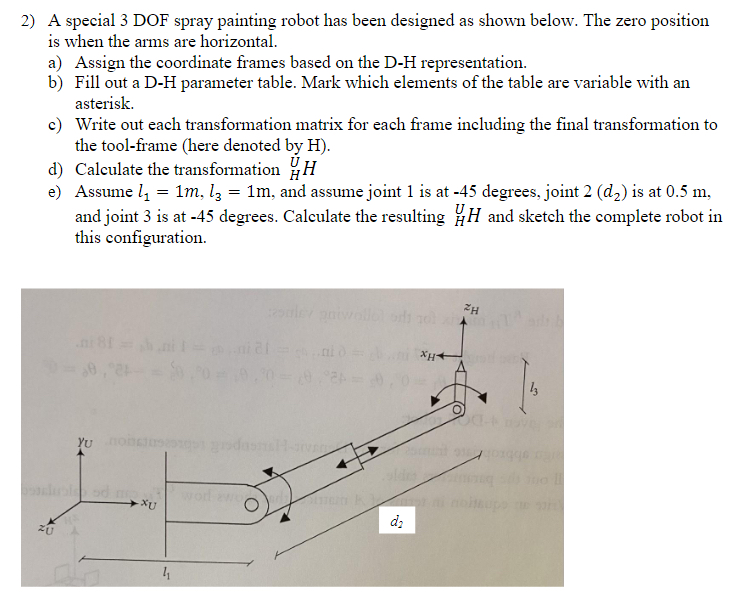 A special 3 DOF spray painting robot has been