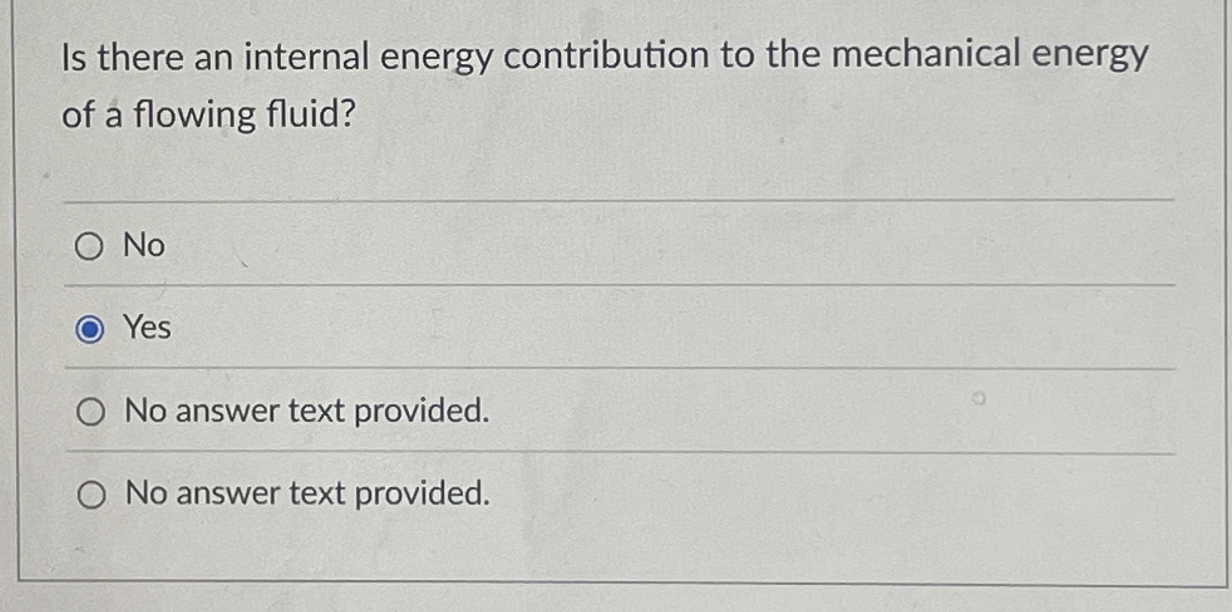 Is there an internal energy contribution to the