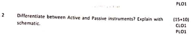 PLO 1 2 Differentiate between Active and Passive