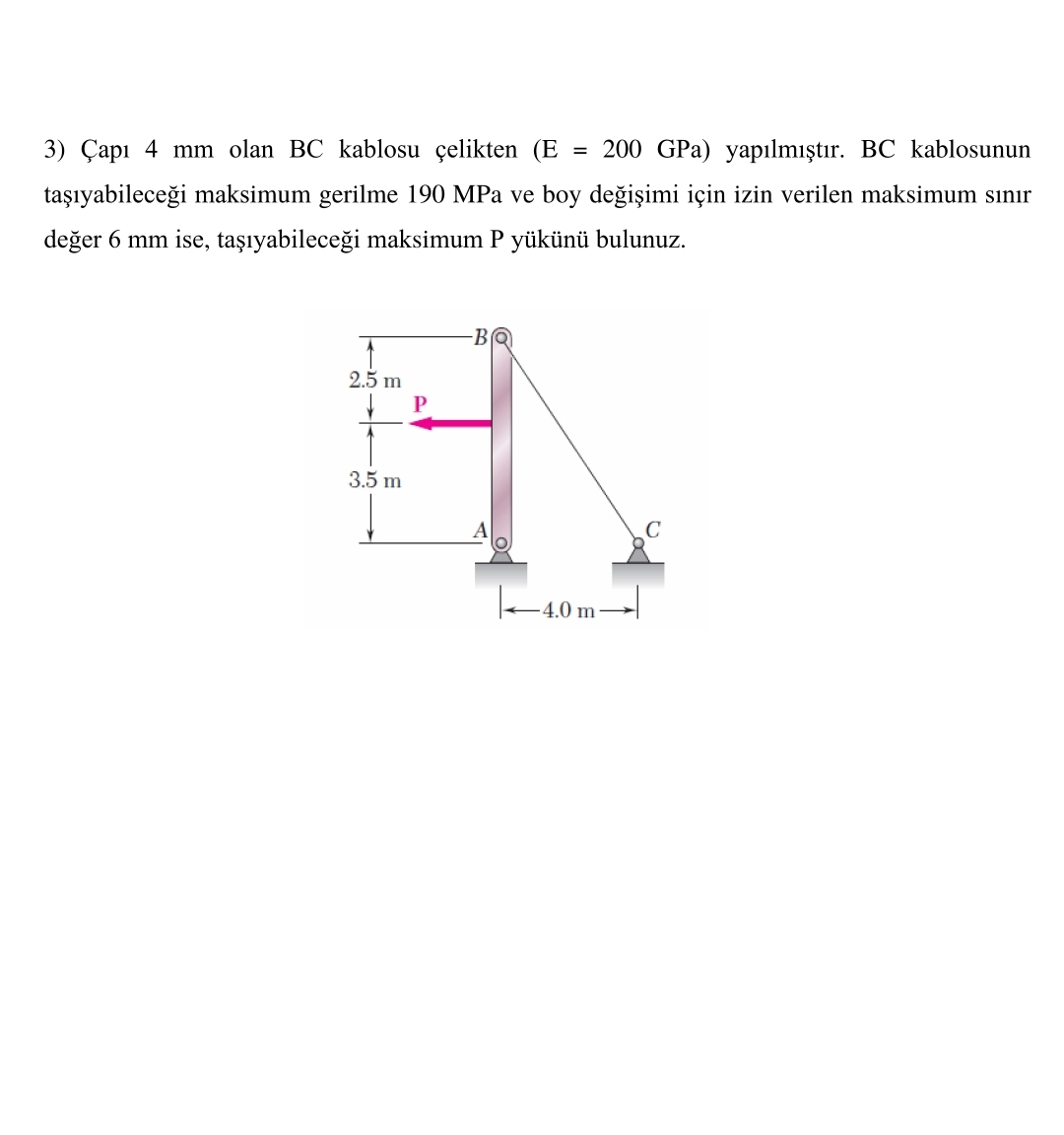 ap 4 mm olan BC kablosu elikten