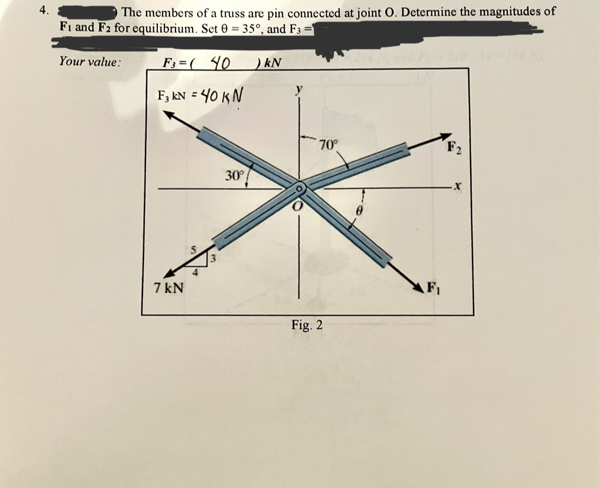 The members of a truss are pin connected at joint