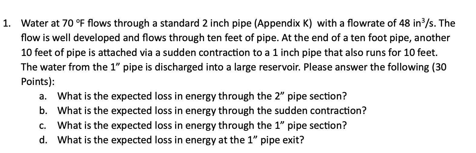 2 . It is decided to place a gate valve at the