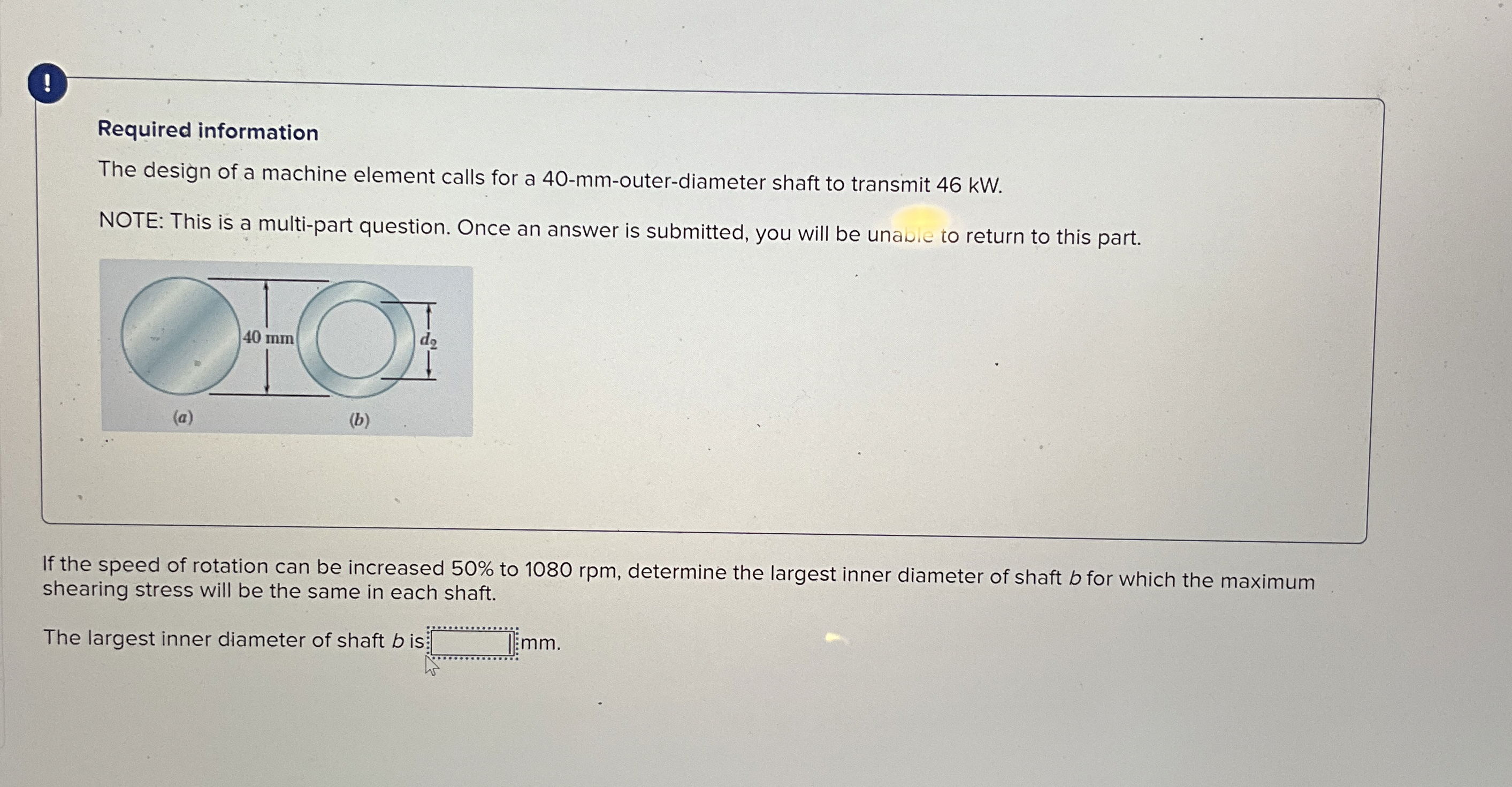 Required information The design of a machine