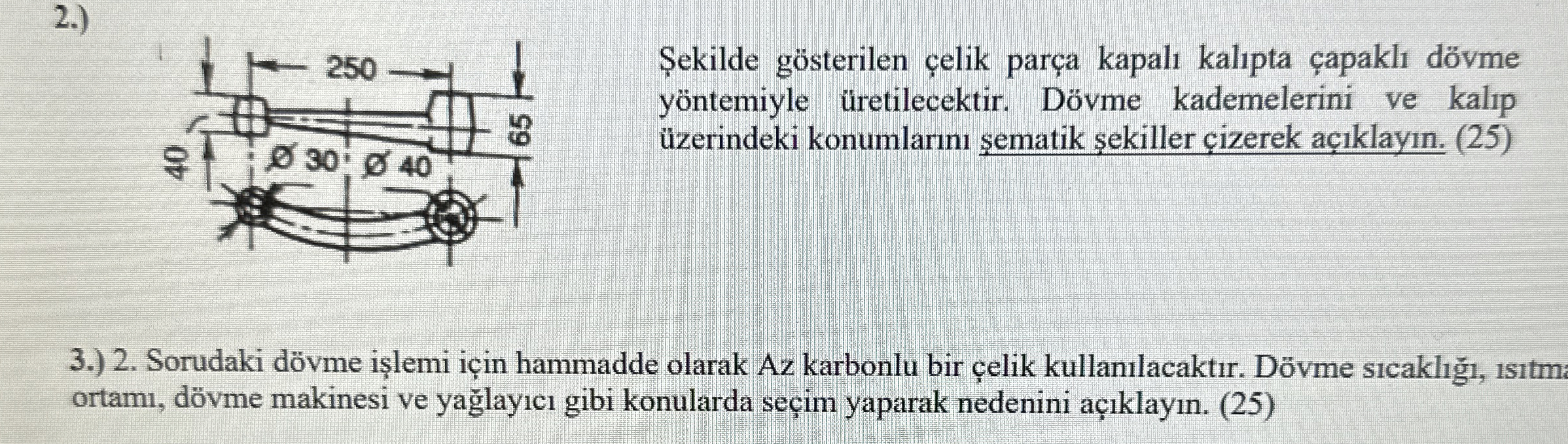 2 . ) ekilde g sterilen elik par a kapal kal pta