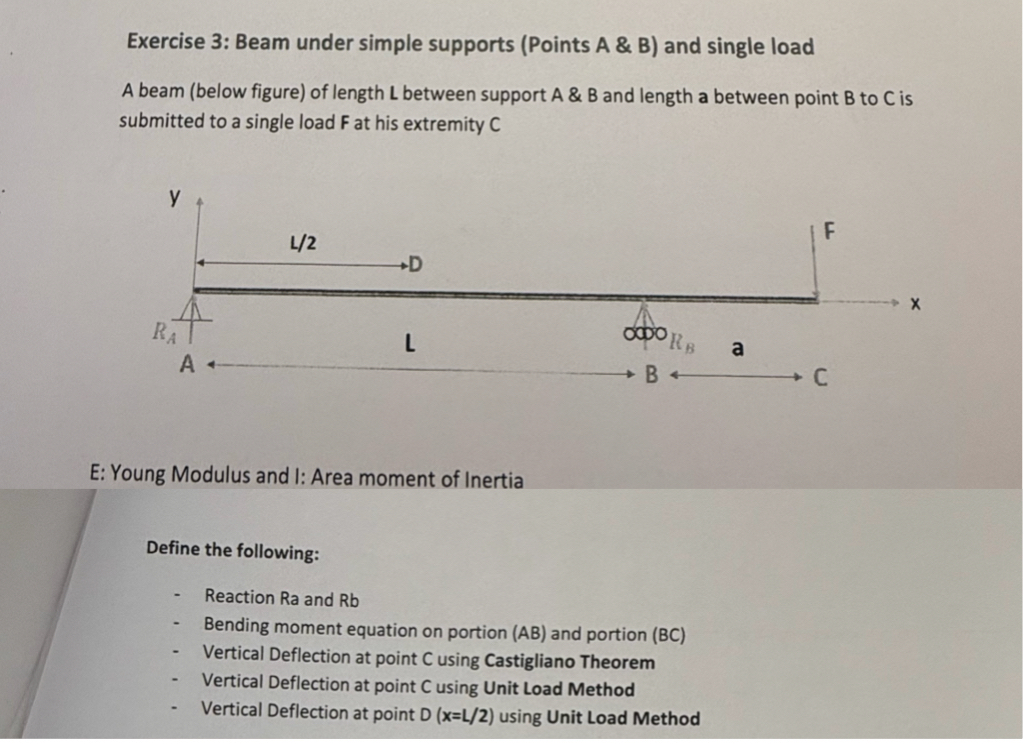 Exercise 3 : Beam under simple supports ( Points