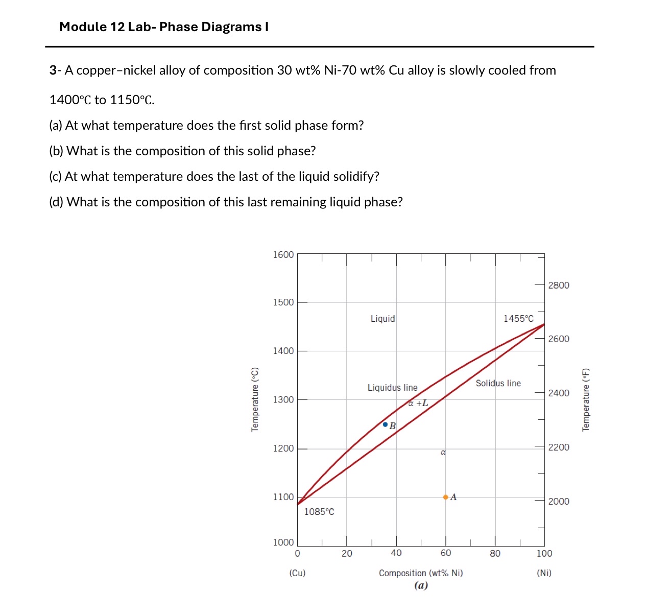 Module 1 2 Lab - Phase Diagrams I 3 - A copper -