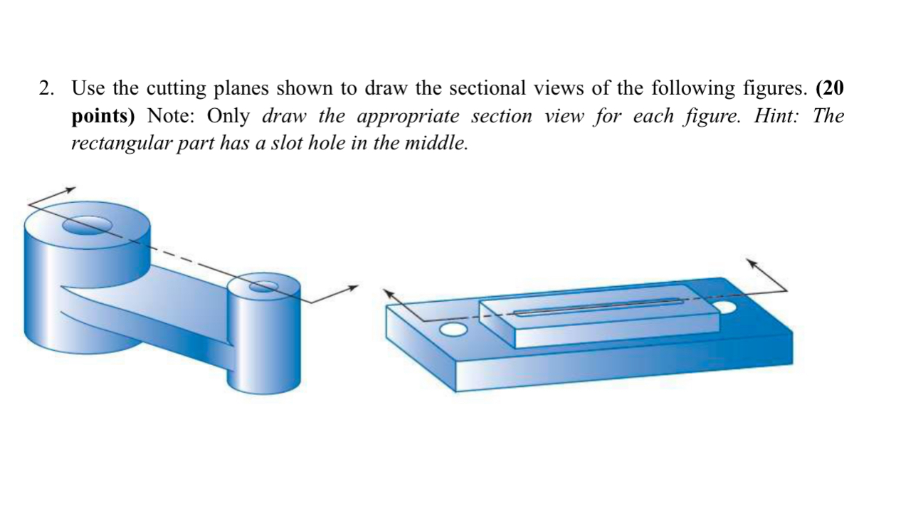 Use the cutting planes shown to draw the