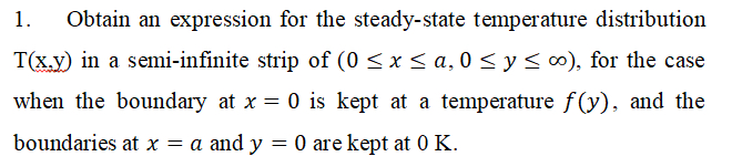 Obtain an expression for the steady - state