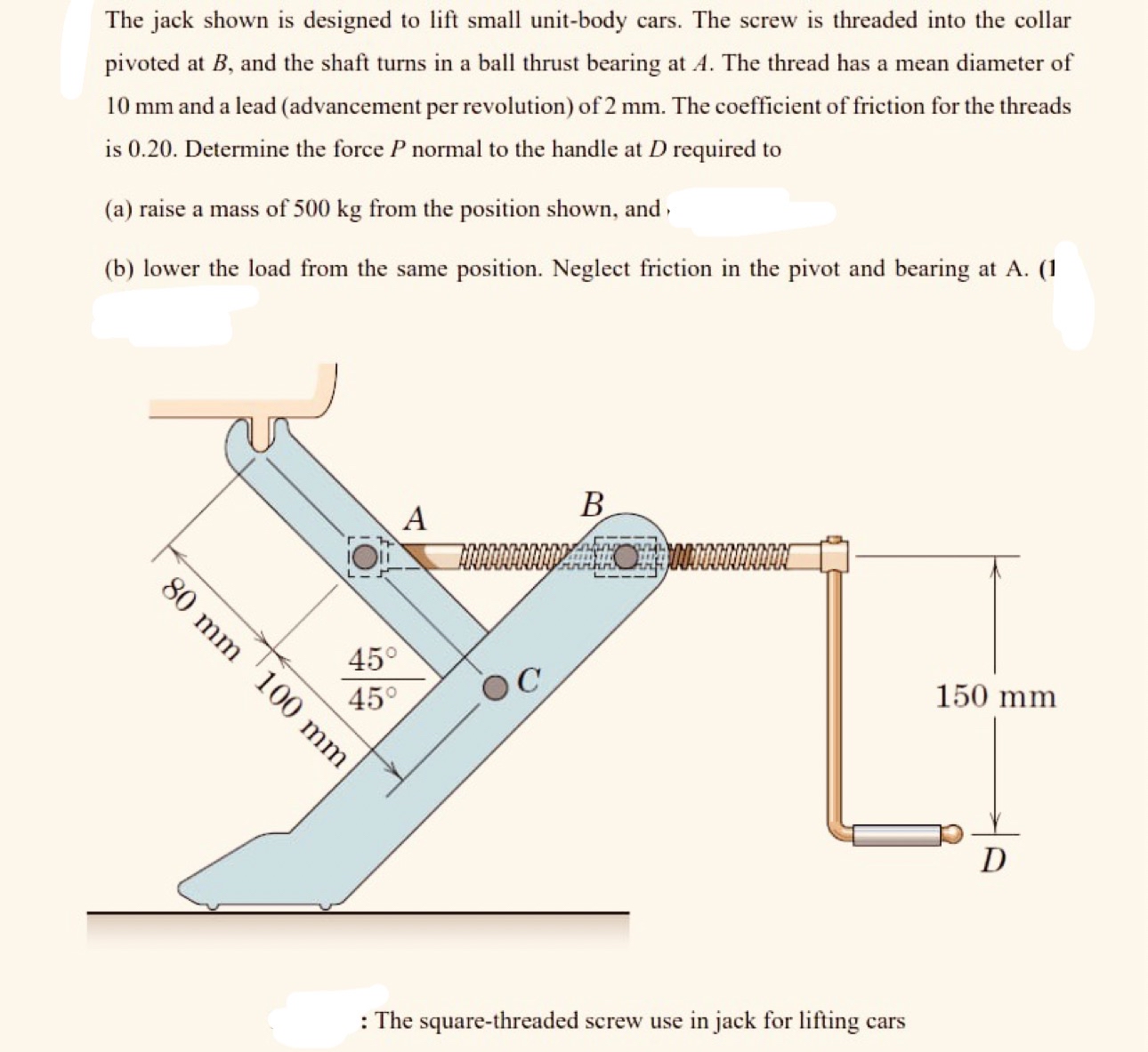 The jack shown is designed to lift small unit -