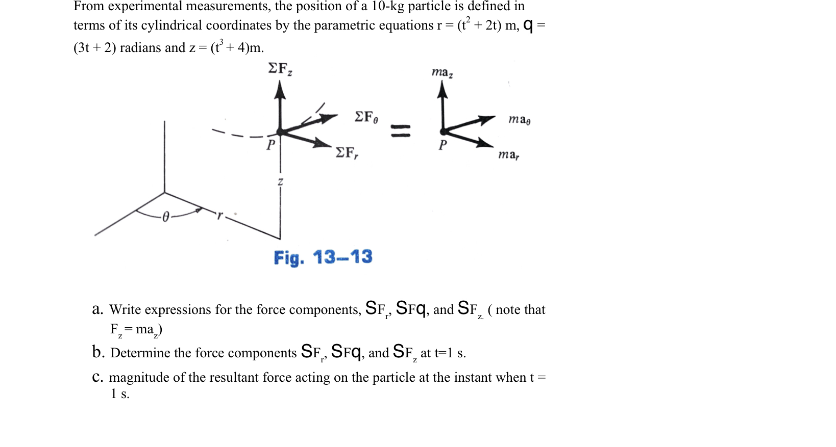 From experimental measurements, the position of a