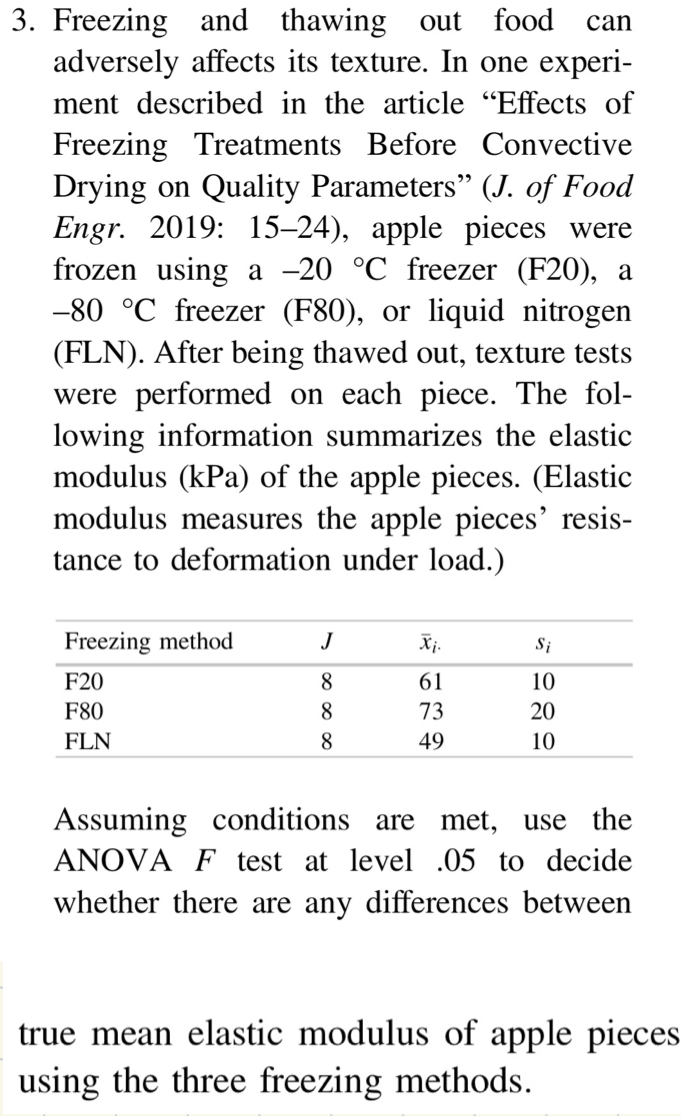 3 . Freezing and thawing out food can adversely