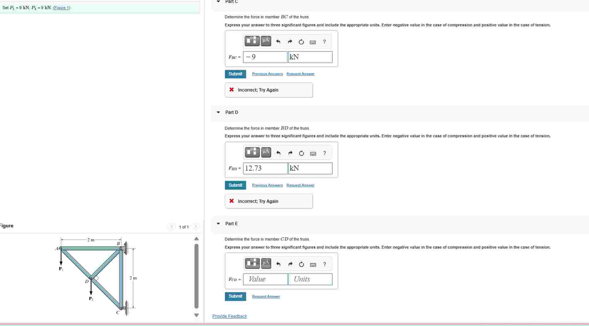 1 of 6 Review Introduction Set P 1 P 1 = 9 kNkN ,