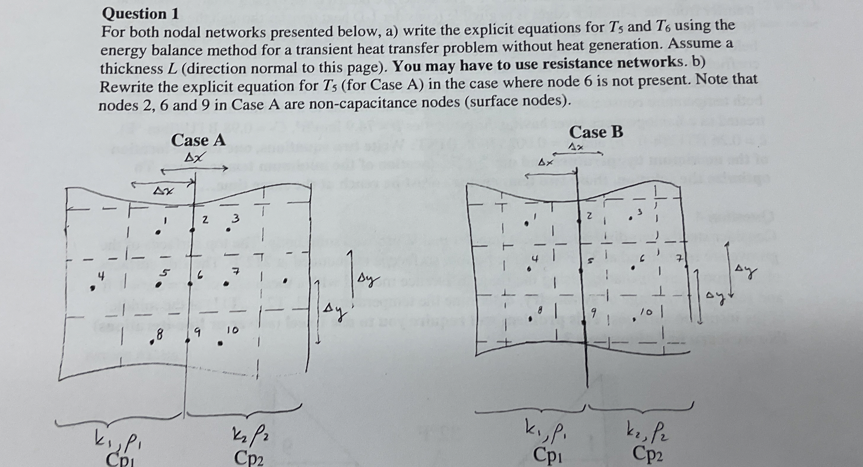 Question 1 For both nodal networks presented