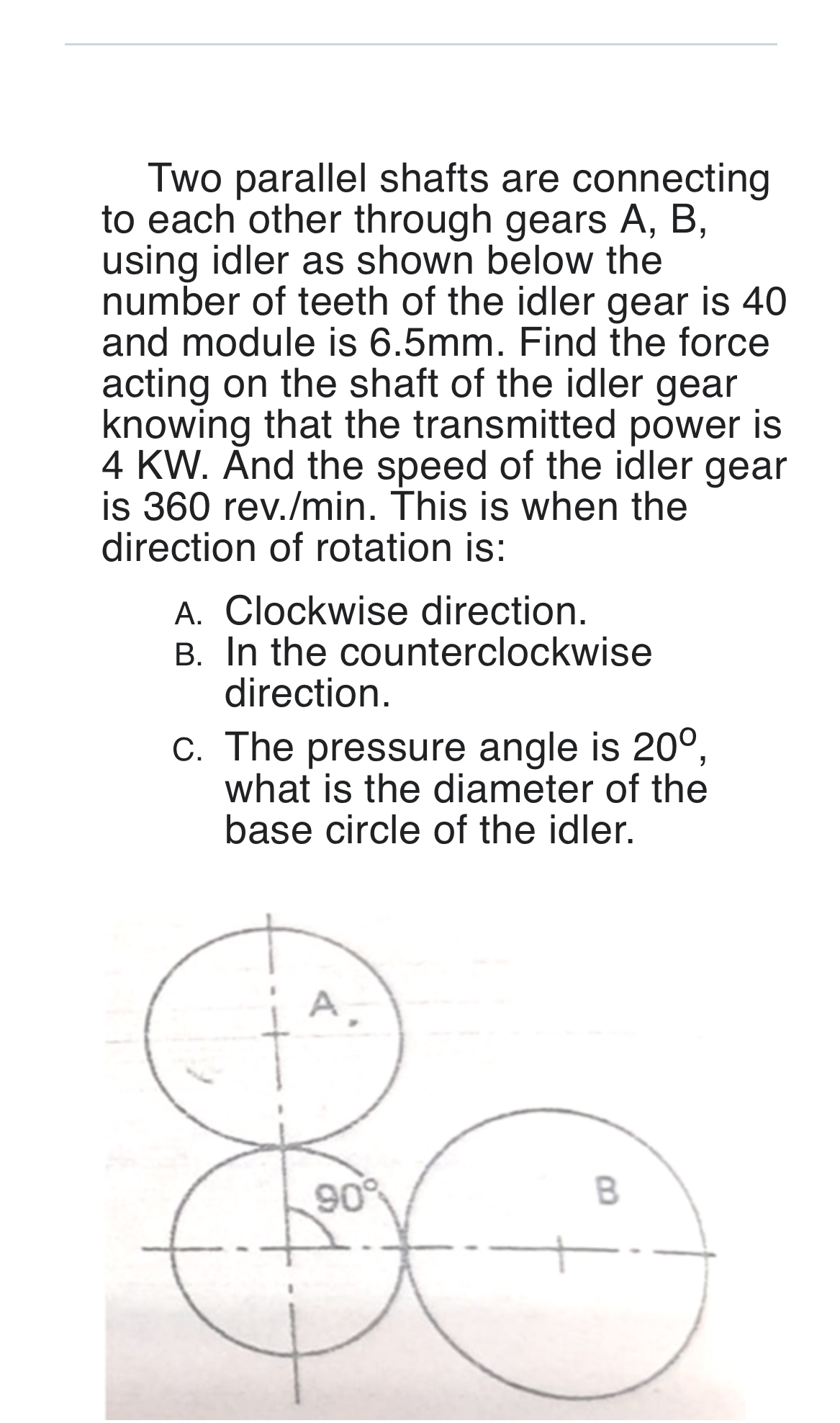 Two parallel shafts are connecting to each other