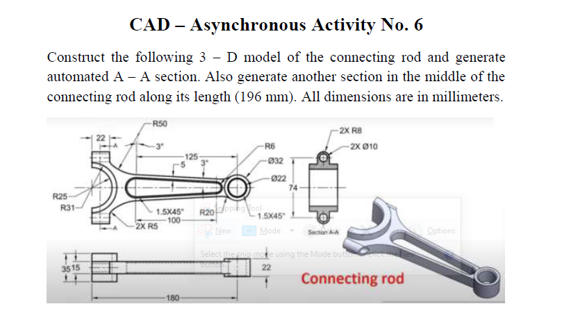 CAD - Asynchronous Activity No . 6 Construct the