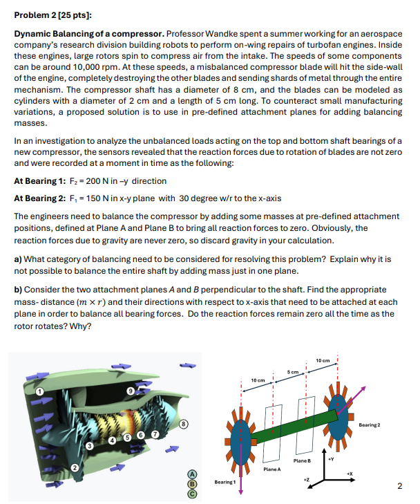 Problem 2 [ 2 5 pts ] : Dynamic Balancing of a