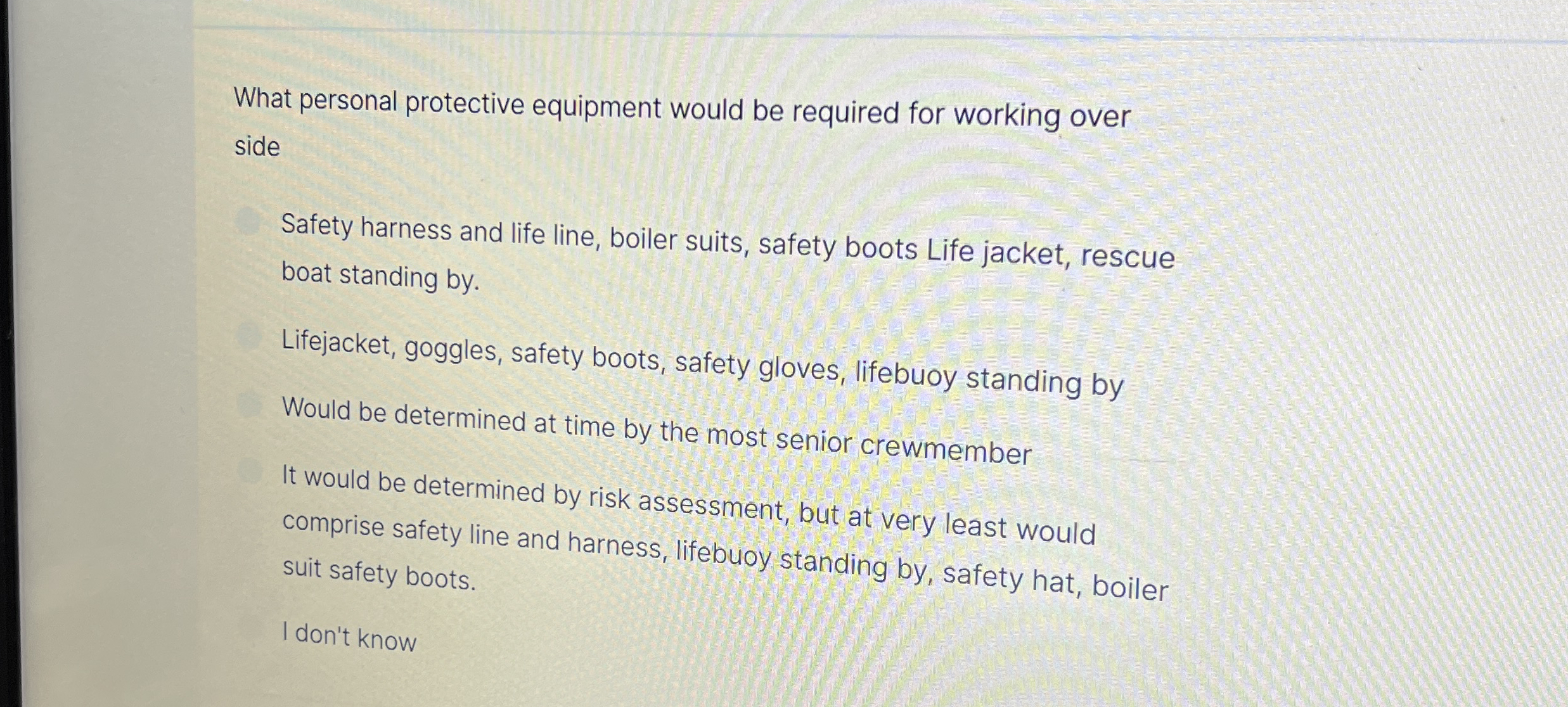 Question A report to the bridge states that a