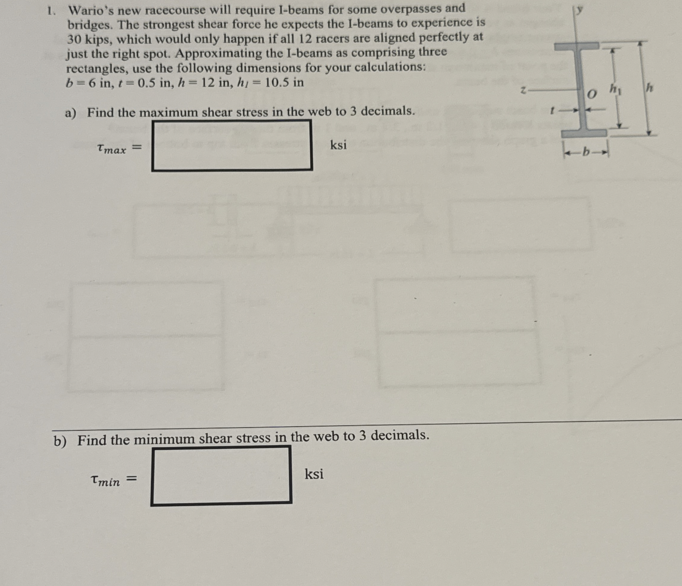 Wario's new racecourse will require I - beams for